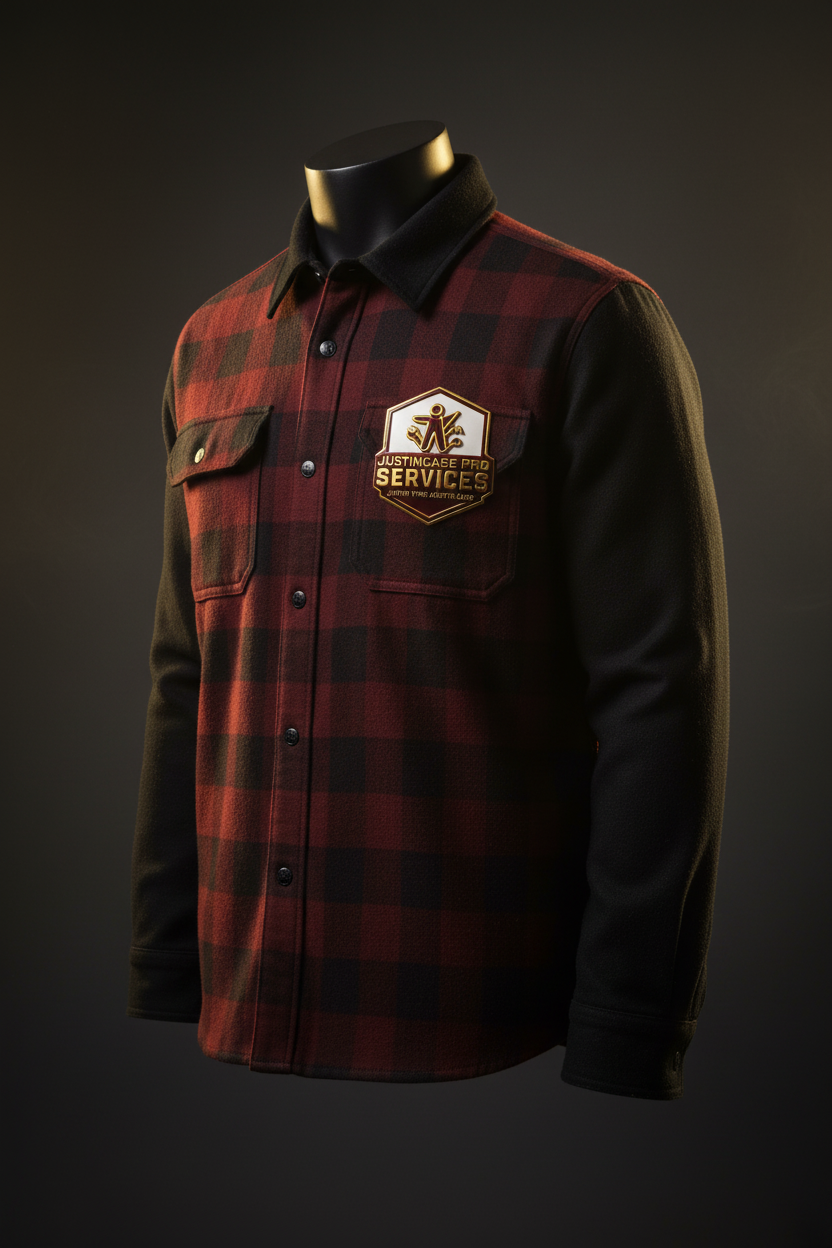Maroon and Black Flannel Jacket