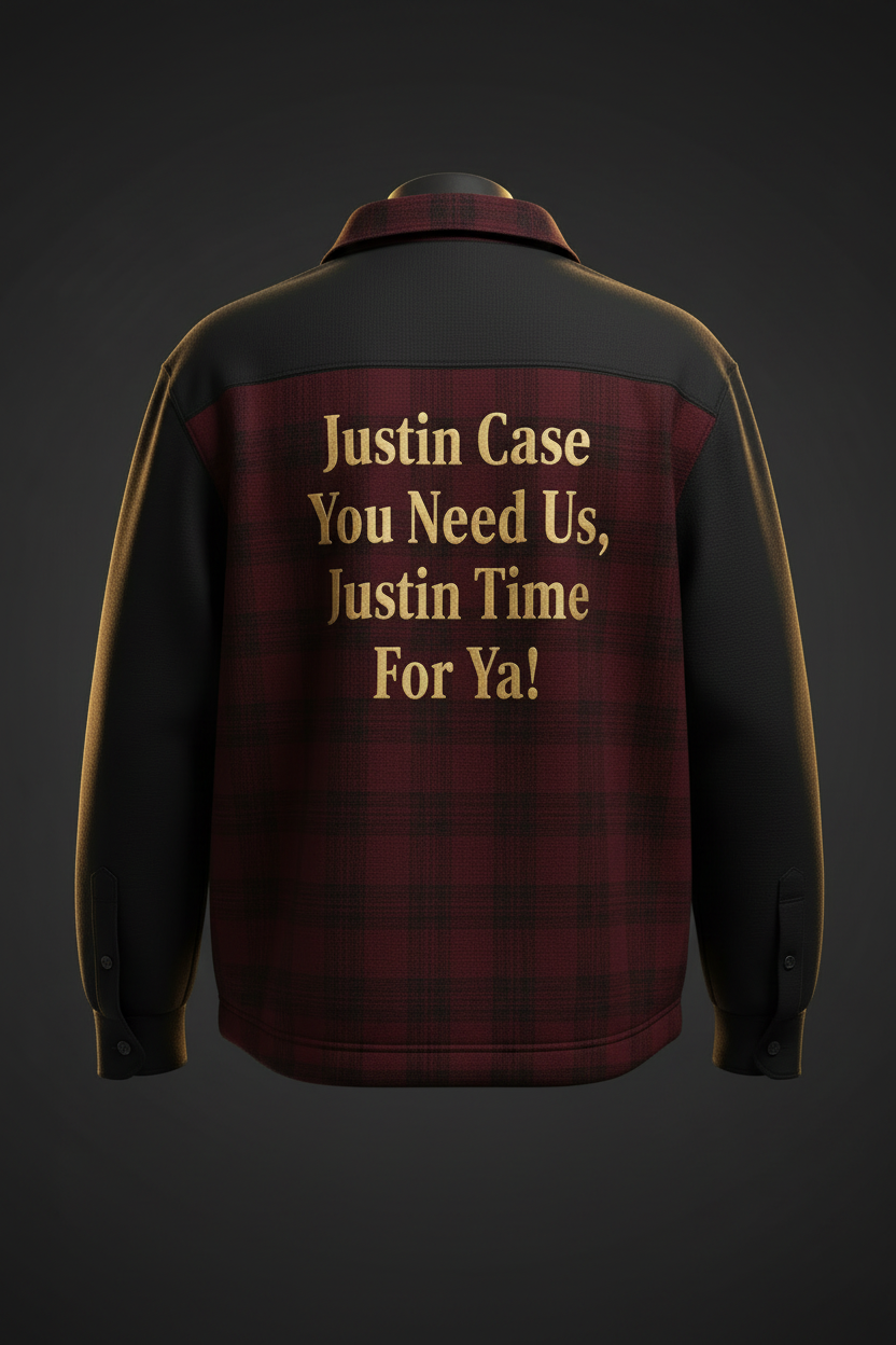 Maroon Black Flannel Back