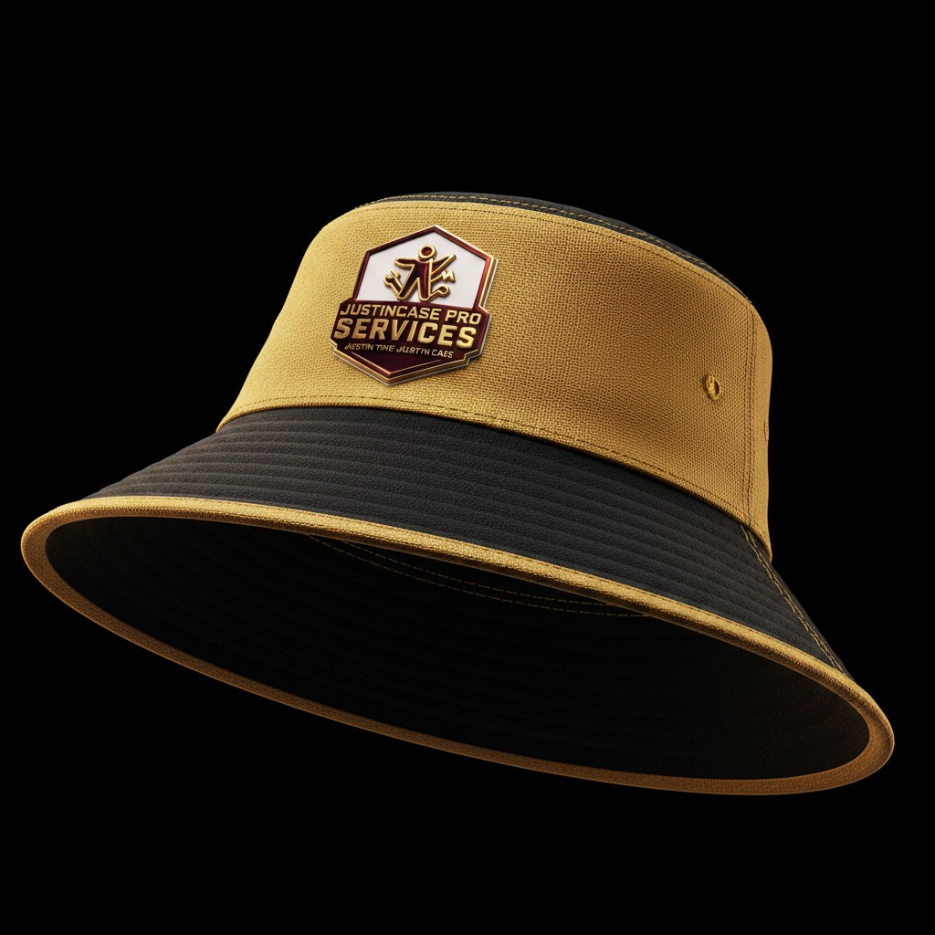 Gold Black Bucket Hat
