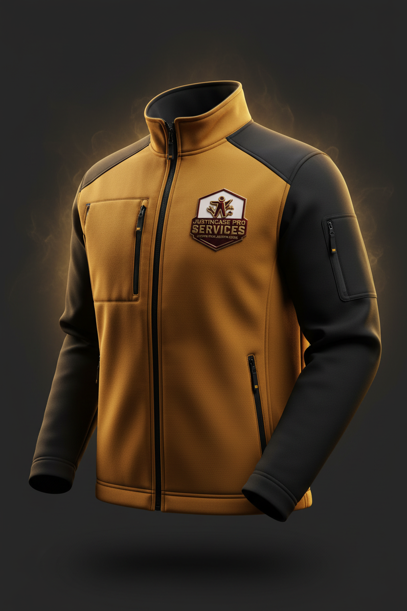 Gold and Black Softshell Jacket