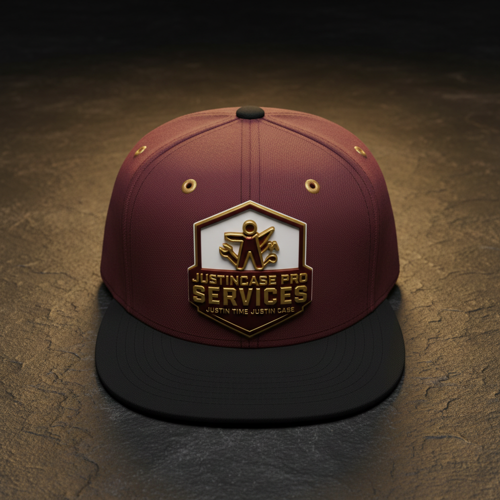 Maroon Black Snapback Flat Lay