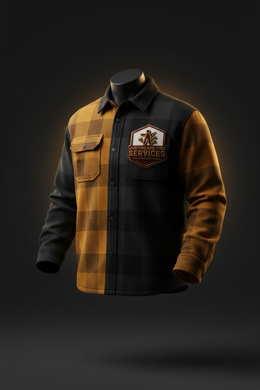 Black and Gold Flannel Jacket