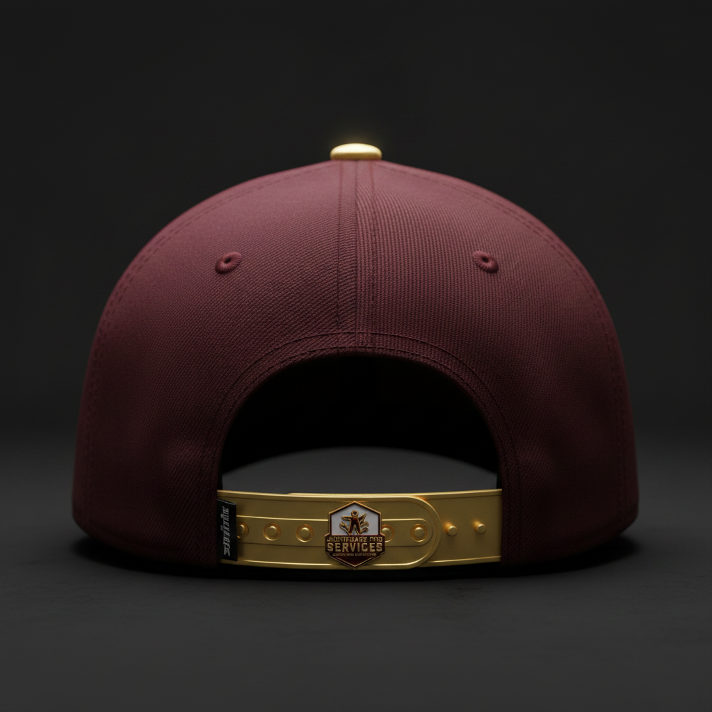 Maroon Snapback Back View