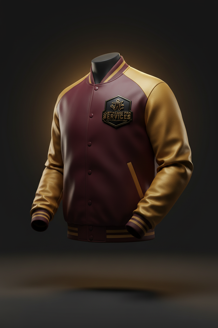 Maroon and Gold Two-Tone Bomber