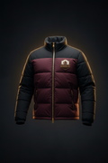 Maroon and Black Puffer Jacket