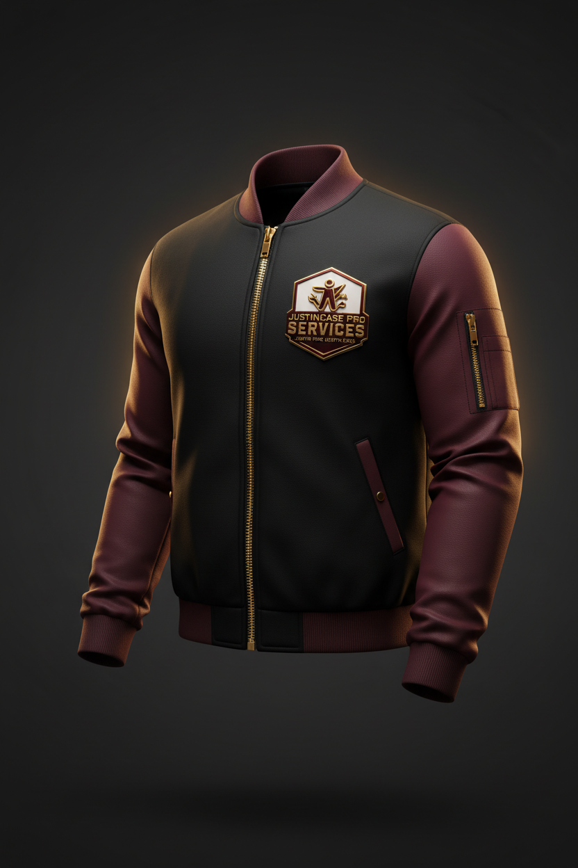 Black and Maroon Two-Tone Bomber