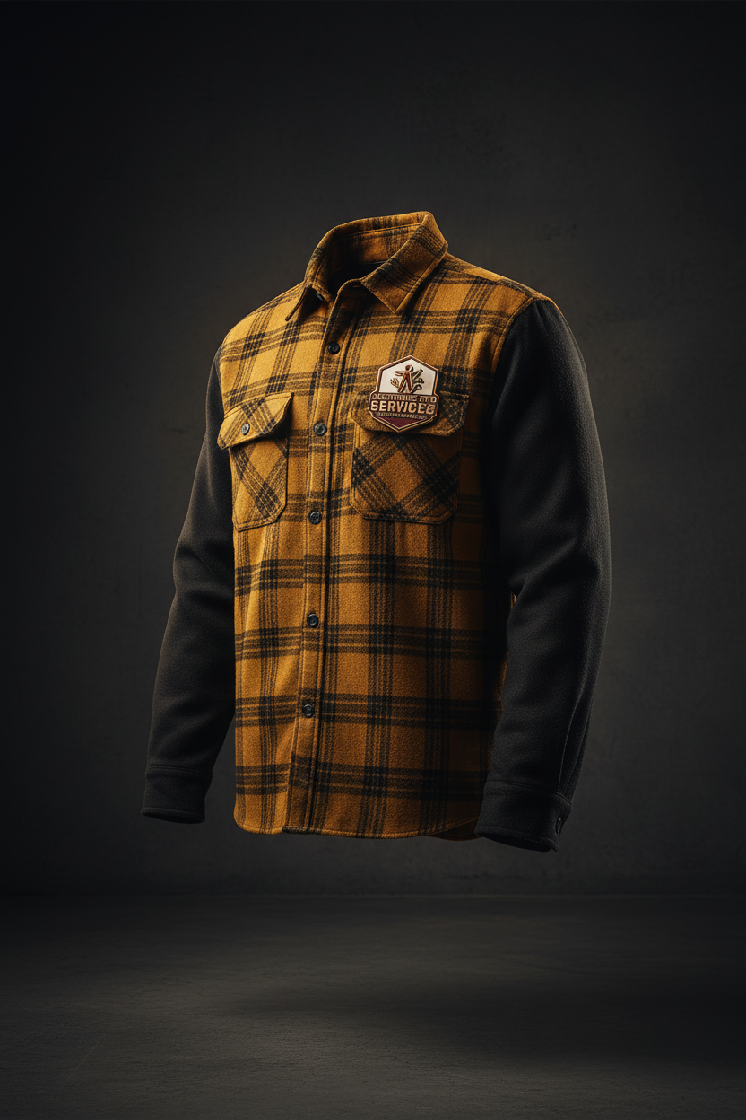 Gold and Black Flannel Jacket