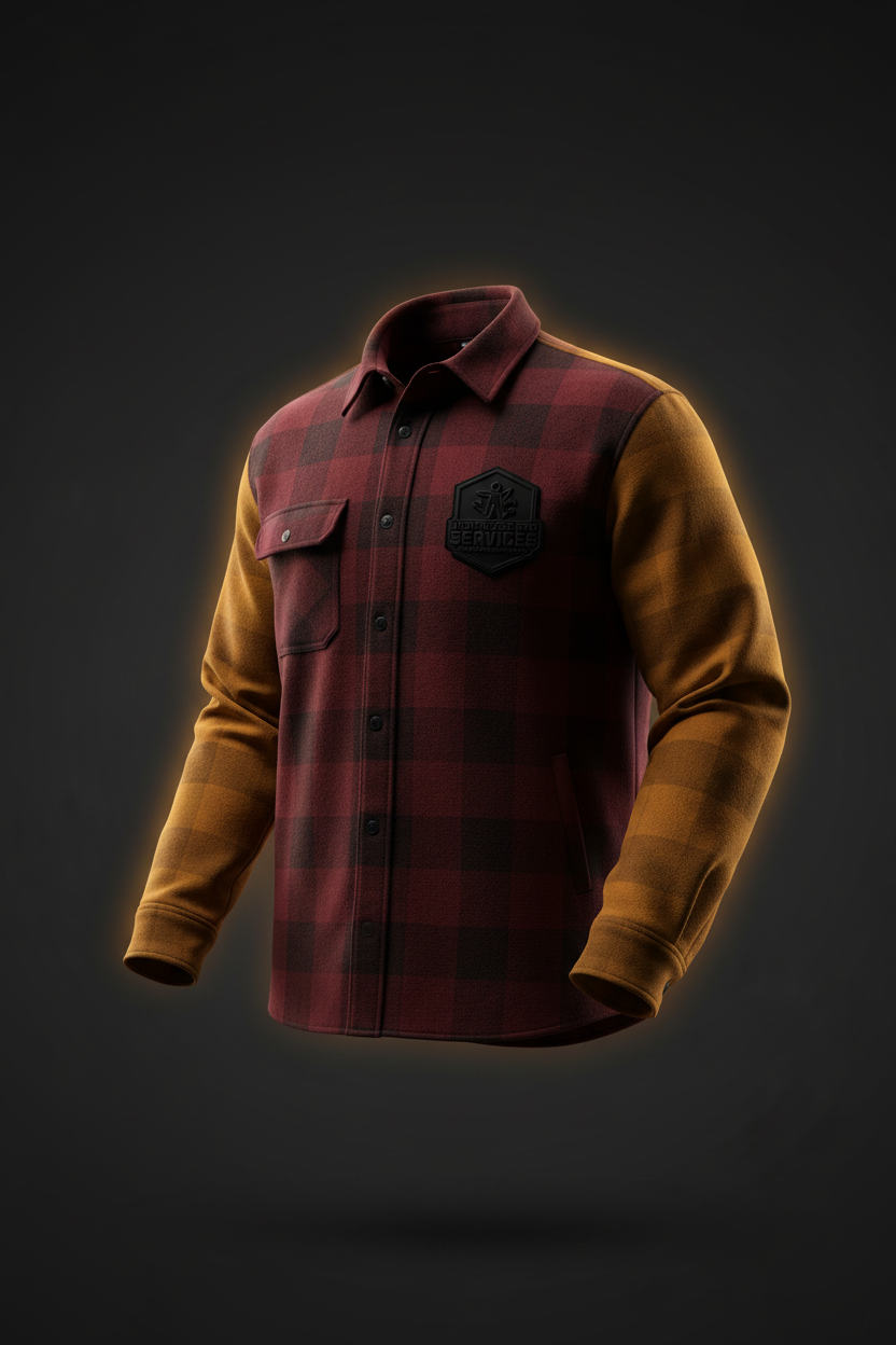 Maroon and Gold Flannel Jacket