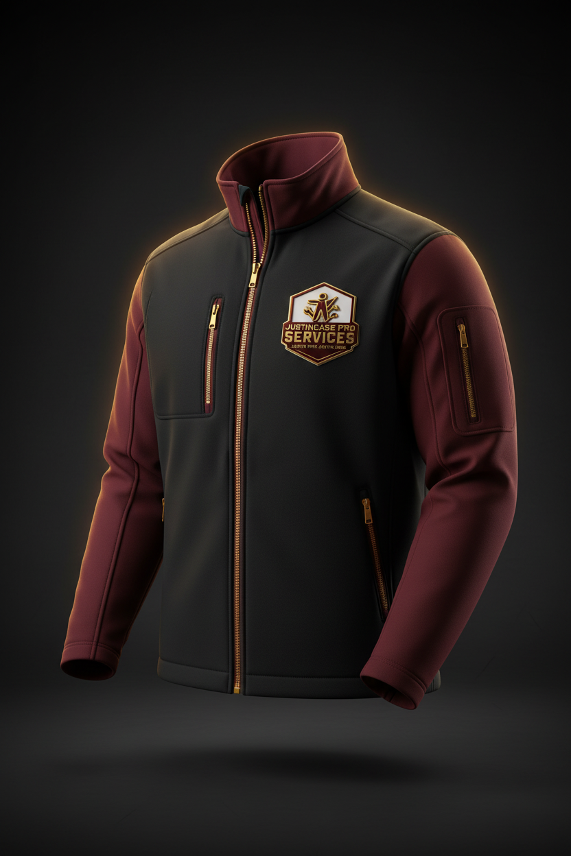 Black and Maroon Softshell Jacket
