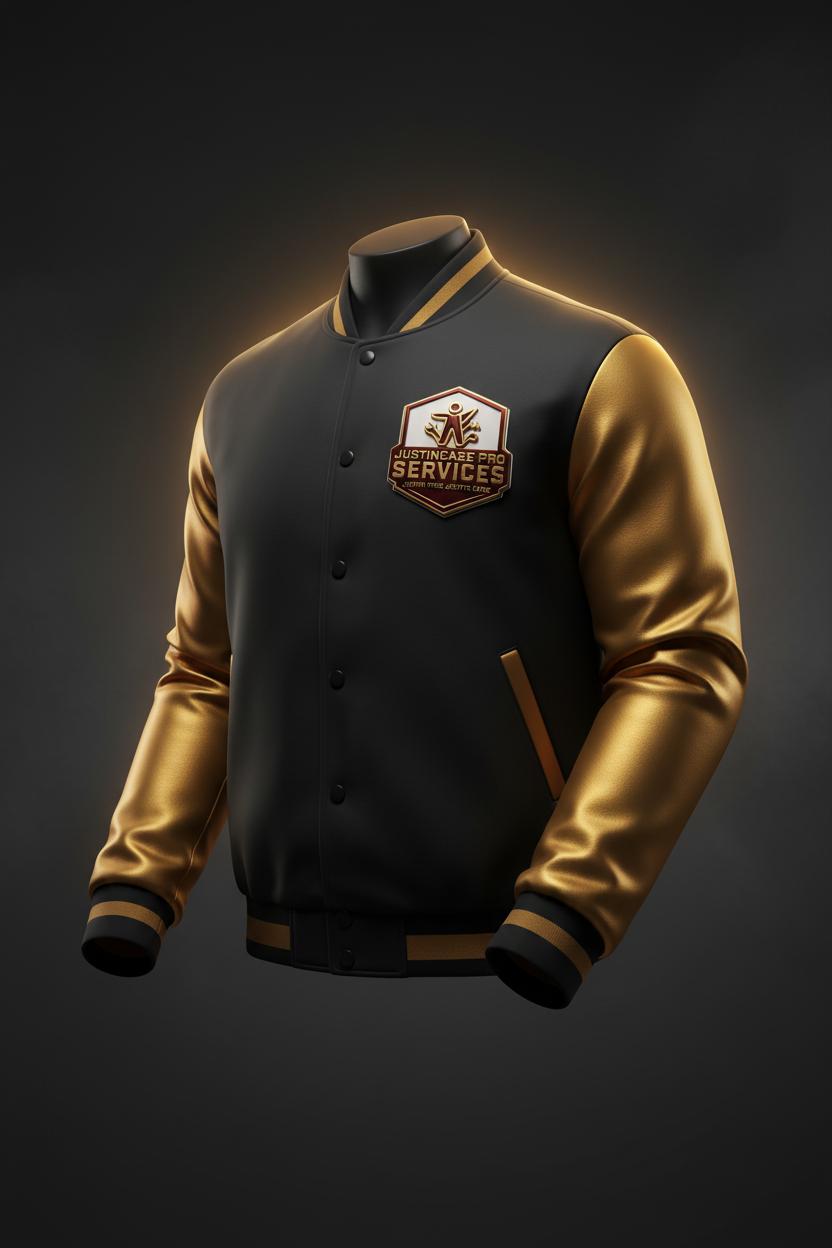 Black and Gold Two-Tone Bomber