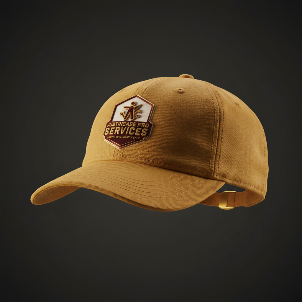 Gold Dad Hat Detail