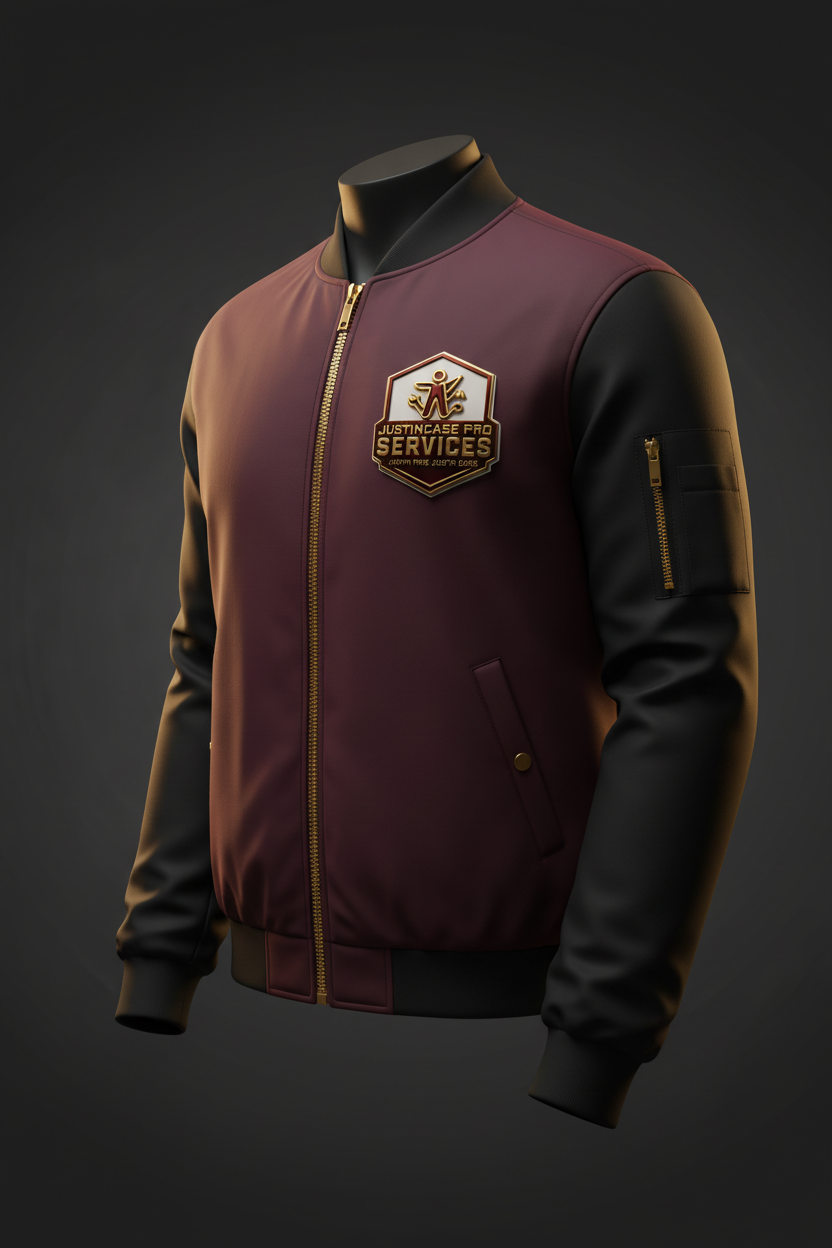 Maroon and Black Two-Tone Bomber