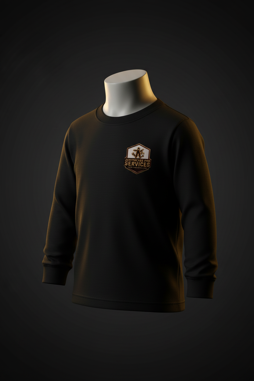 Kids Black Long Sleeve
