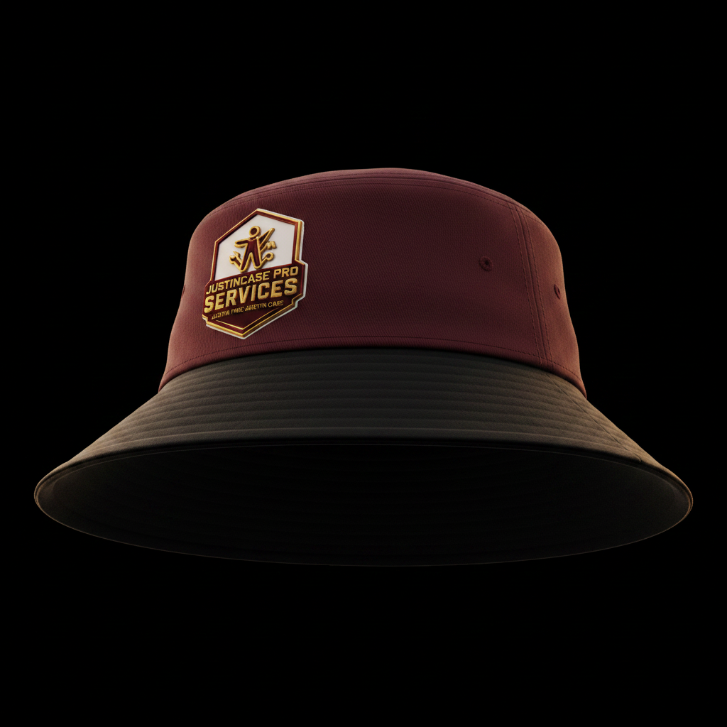 Maroon Black Bucket Hat