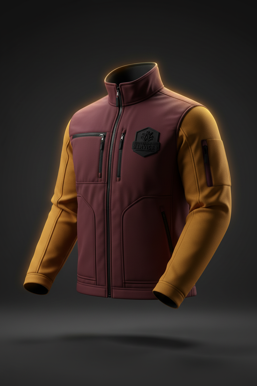 Maroon and Gold Softshell Jacket