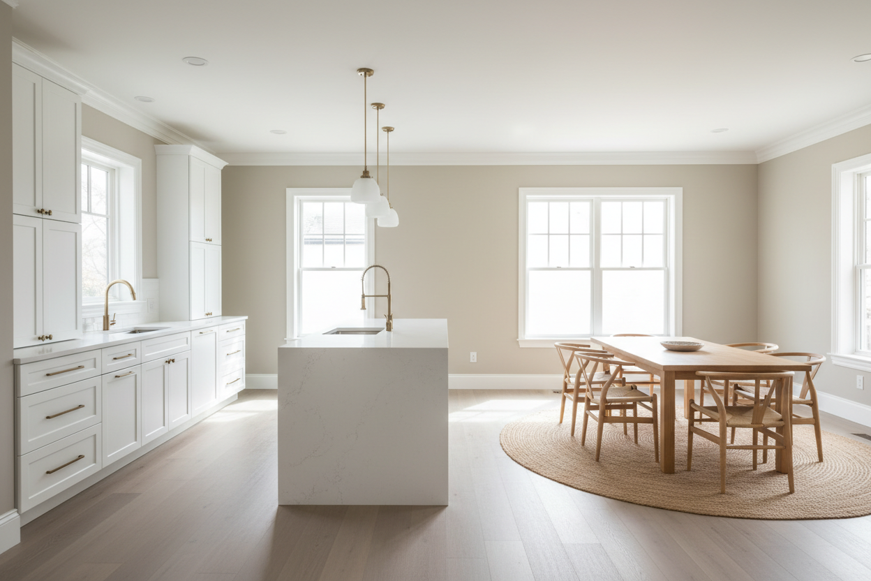 Warm Grey Kitchen Painting