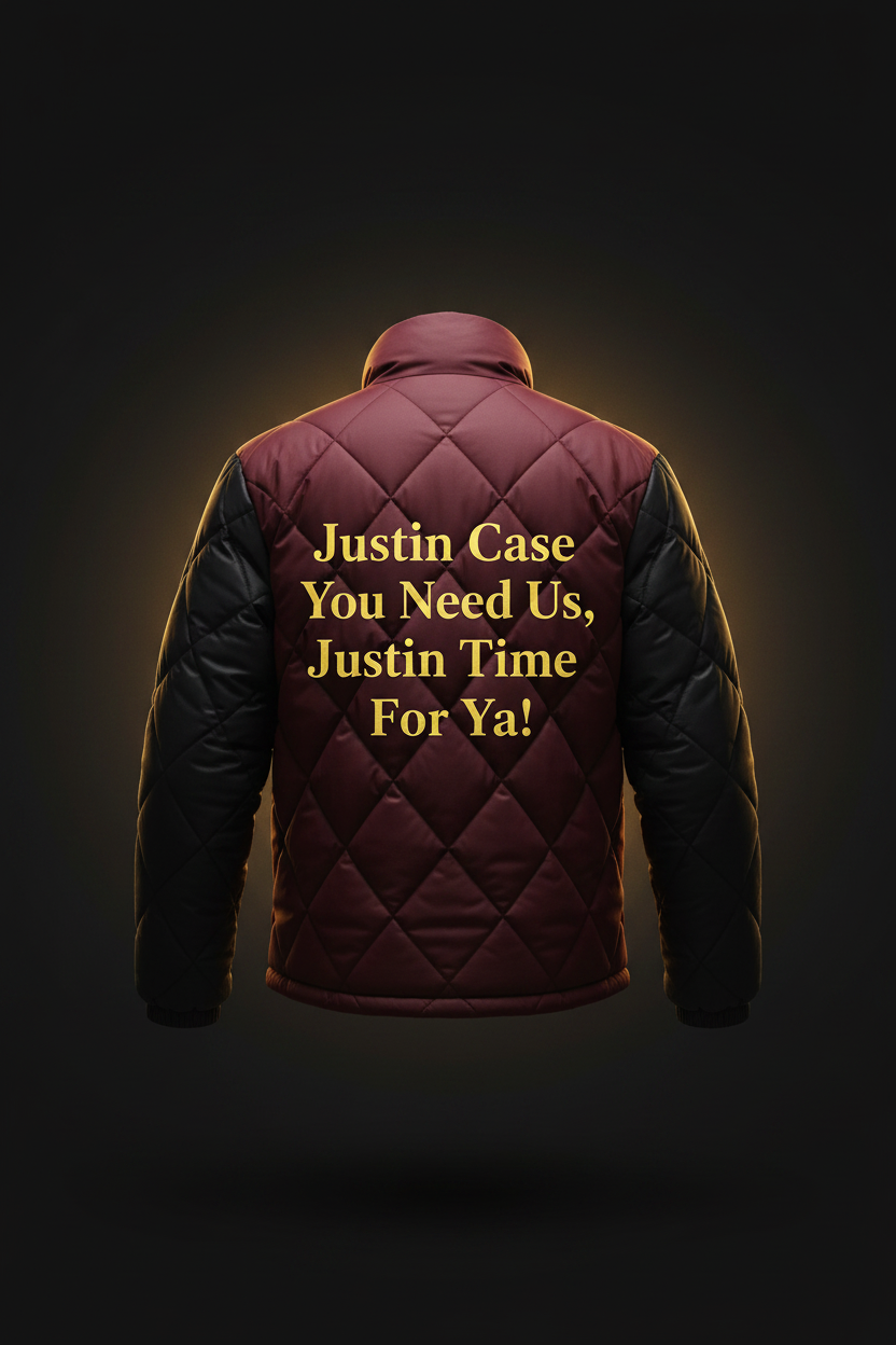 Maroon Black Puffer Back